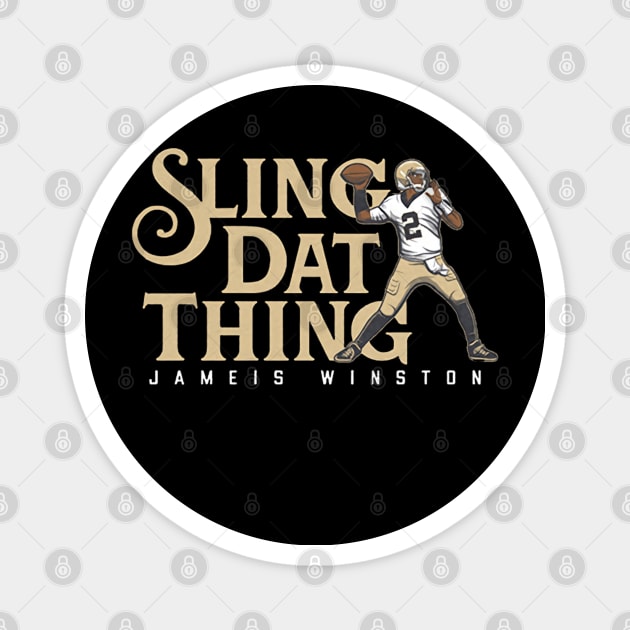 Jameis Winston Sling Dat Thing Magnet by Chunta_Design